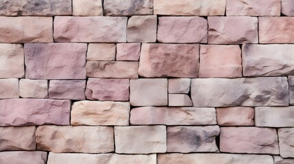 Fototapeta premium Close up of a Stone Wall Texture in blush Colors. Rustic Background
