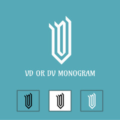 DV or VD monogram logo