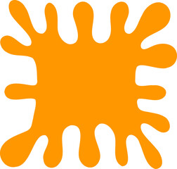 Obraz premium Abstract frame silhouette flat illustration. Blotch shape decorative element