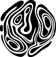 Abstract shape vector illustration. Abstract pattern silhouette design element