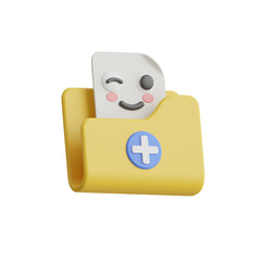 3D Medical History Model Tracing the Evolution of Healthcare. 3d illustration, 3d element, 3d rendering. 3d visualization isolated on a transparent background