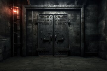 old door in the dark