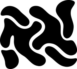 Obraz premium Abstract shape vector illustration. Abstract pattern silhouette design element