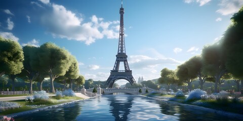 Obraz premium France Eiffel Tower，AI