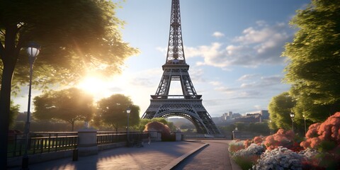 Obraz premium France Eiffel Tower，AI
