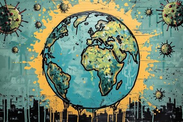 Obraz na płótnie Canvas grunge world map