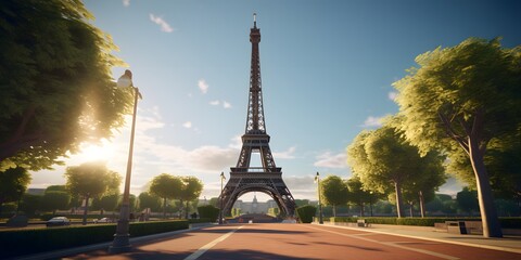 Obraz premium France Eiffel Tower，AI