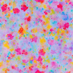 Acrylic flowers. Abstract seamless pattern. AI generated.