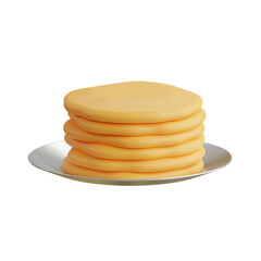 3D Pita Bread Model Fluffy Delicacy of Middle Eastern Bread. 3d illustration, 3d element, 3d rendering. 3d visualization isolated on a transparent background