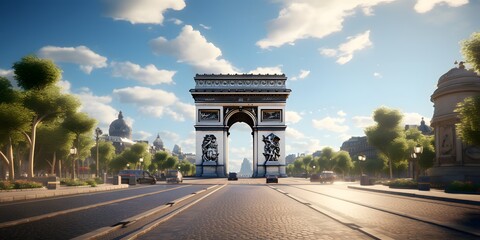  French Arc de Triomphe，AI