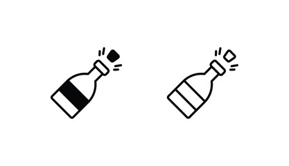 Bottle icon design with white background stock illustration