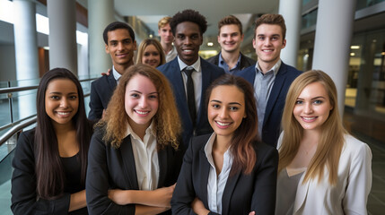 Collective Ambition: Vibrant Image of College/University Students or Young Employees