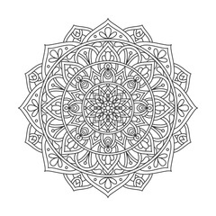 Circular pattern mandala art decoration elements