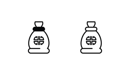 lucky bag icon design with white background stock illustration