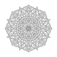 Circular pattern mandala art decoration elements
