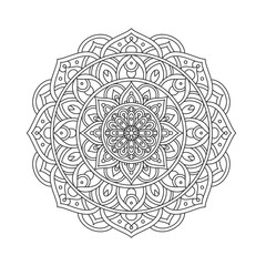 Circular pattern mandala art decoration elements