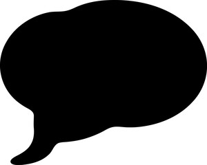 Speech bubble silhouette icon vector illustration. Comic bubble symbol hand drawing design element