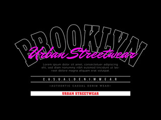 Vector brooklyn vector slogan typography for tshirt design - obrazy, fototapety, plakaty