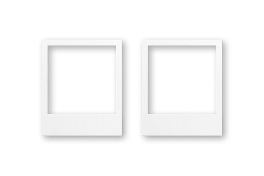 Two Blank Instant Camera Frames Illustration