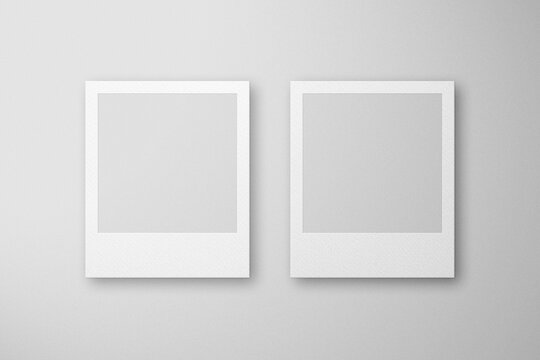 Two Blank Instant Camera Frames Illustration