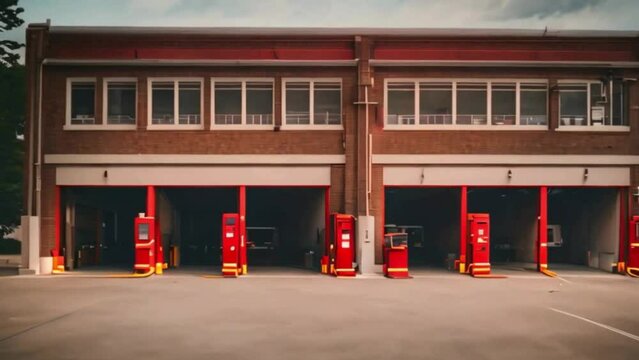 fire station exterior video