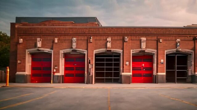 exterior of fire station