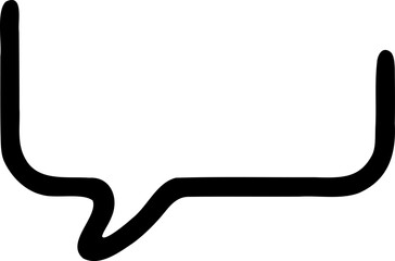 Speech bubble outline icon vector illustration. Comic bubble symbol hand drawing design element