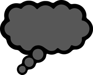 Speech bubble outline icon vector illustration. Comic bubble symbol hand drawing design element