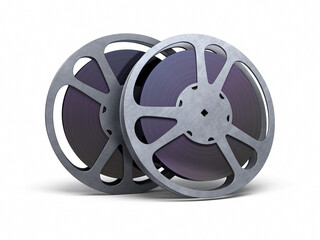 Obraz premium film reel strip (clipping path and isolated on white) 