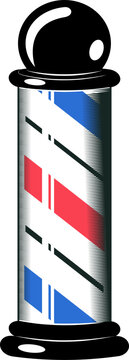 Vector barber shop pole illustration