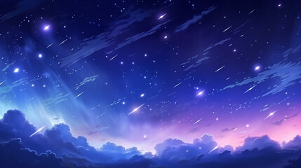 Stellar Extravaganza: Space Spectacle Unveiled in a Wide Format Sky Full of Shooting Stars
