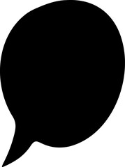 Fototapeta na wymiar Speech bubble silhouette icon vector illustration. Comic bubble symbol hand drawing design element