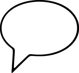 Speech bubble outline icon vector illustration. Comic bubble symbol hand drawing design element