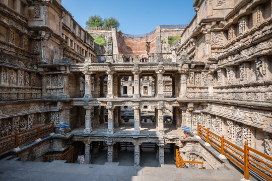 views of rani ki vav stepwells in patan, india