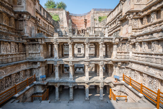 views of rani ki vav stepwells in patan, india