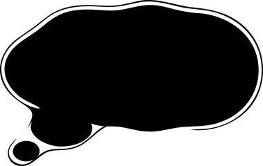 Speech bubble outline icon vector illustration. Comic bubble symbol hand drawing design element