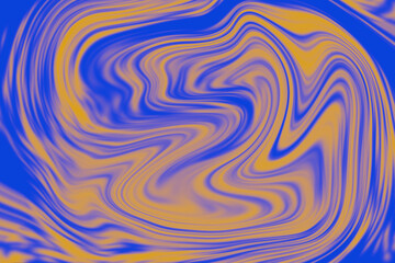 abstract liquid background, psychedelic vibe and colors, blue and orange, retro style