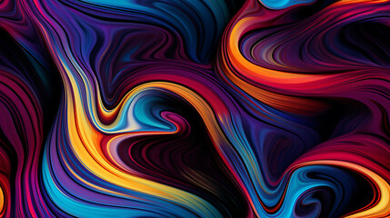 Obraz premium abstract colorful background in paint swirls - Seamless tile. Endless and repeat print.