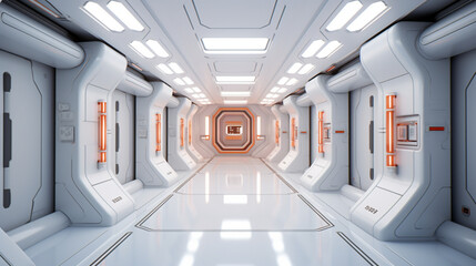 Futuristic Horizon: Abstract Light-Colored External Panels in Sci-Fi Design