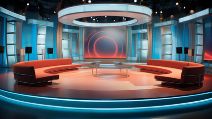 Live and Unscripted: Cable News Network Studio in Action