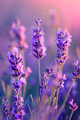 "Serene Lavender Field Landscape", spring art