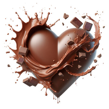 heart shaped chocolate isolated