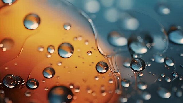 A macro shot focused on the concentrated depth of flavor and the beauty of the color of freshly made broth enlivened by highlighted droplets of condensation.