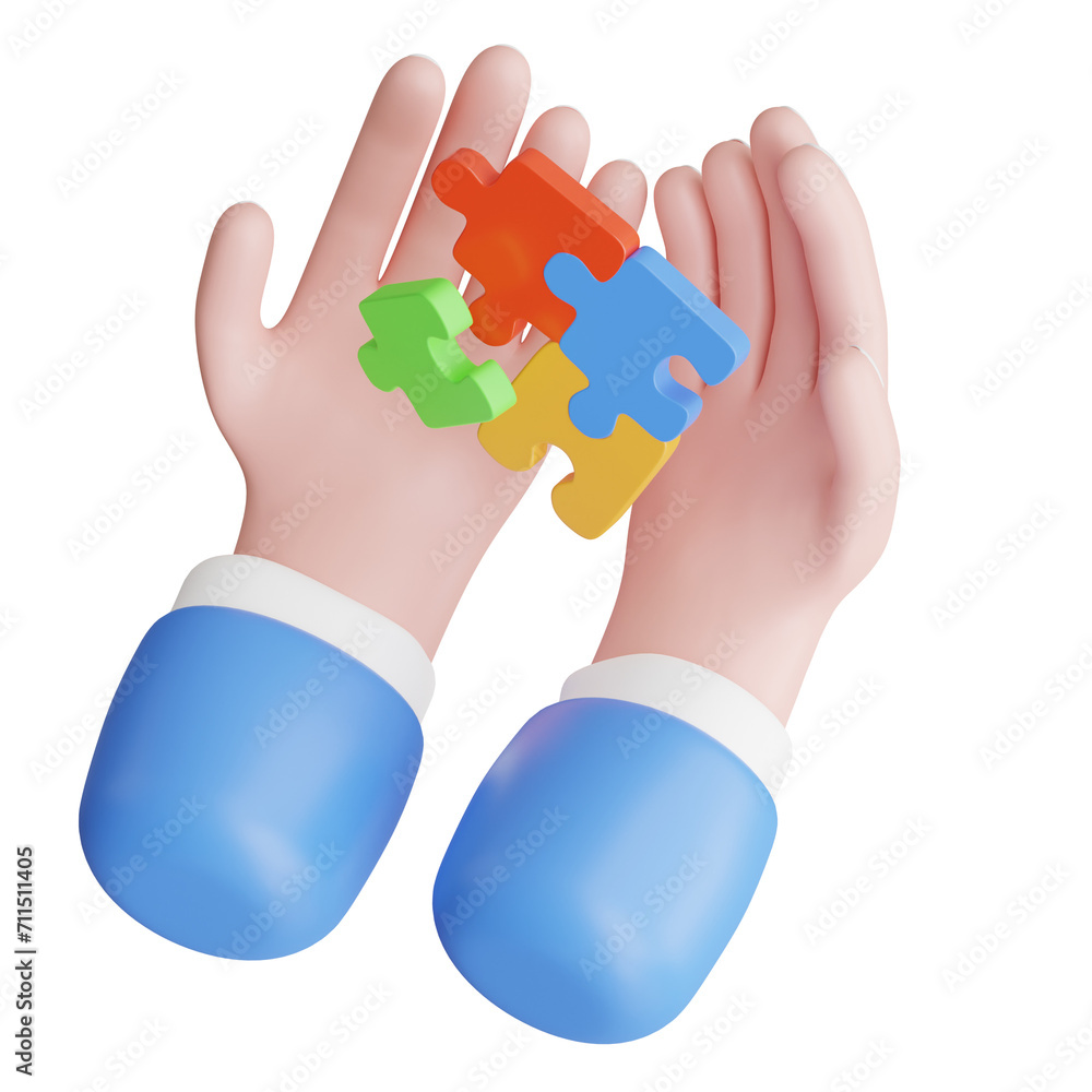 Aufkleber 3d integrity model building trust for upholding values. 3d illustration, 3d element, 3d rendering. 3