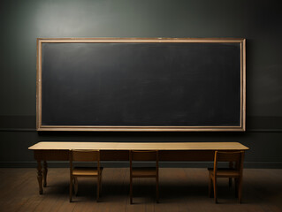 Blank blackboard. class. school. Educational process, space for text. New Academic Year