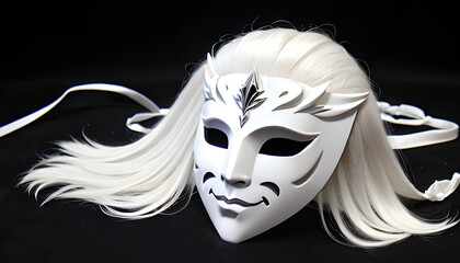 carnival mask isolated on black