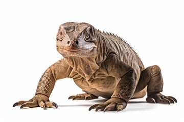 Komodo Dragon isolated on a white background