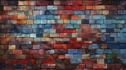 a bricks background showcases a mosaic of colors and textures, creating an intriguing and visually appealing scene.
