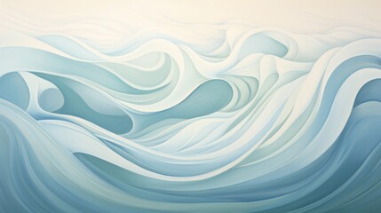 A captivating play of waves and lines unfolds against a clean canvas, captured in high definition, creating a visually striking and harmonious scene.