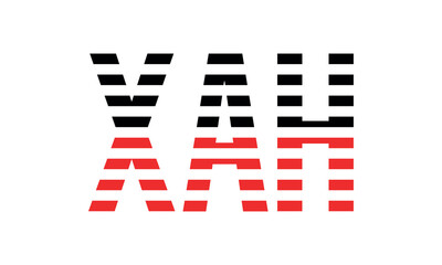 XAH three initial letter iconic line negative space minimal logo design vector template. monogram, abstract, wordmark, business, typography, minimalist, brand, company, flat, modern, unique, simple